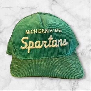 MICHIGAN STATE‎ SPARTANS CORDUROY SPORTS SPECIALTIES "THE CORD"  VINTAGE HAT